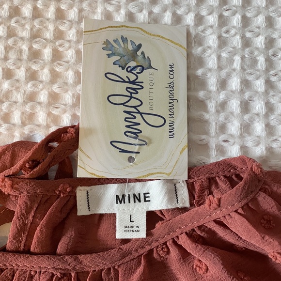 Dusty Pink Peplum Top - Picture 3 of 5